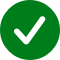 Green check mark circle symbol
